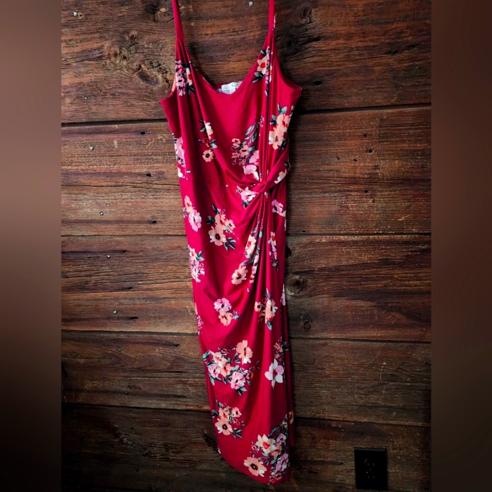 Gorgeous Red Floral Dress